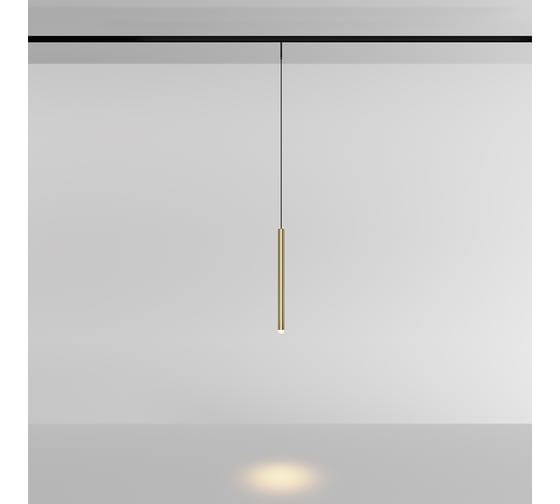 Трековый подвесной светильник MAYTONI Skim LED 3W Черный и Латунь TR191-1-3W3K-M-BBS
