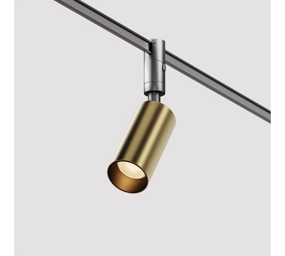 Трековый светильник MAYTONI Focus Led LED 10W Черный и Латунь TR201-1-10W3K-M-BBS