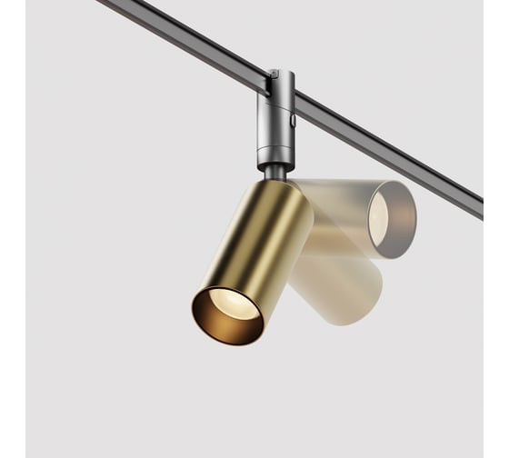 Трековый светильник MAYTONI Focus Led LED 10W Черный и Латунь TR201-1-10W3K-M-BBS