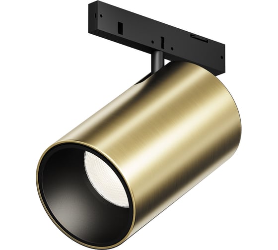 Трековый светильник MAYTONI Focus Led LED 5W Черный и Латунь TR187-1-5W4K-M-BBS