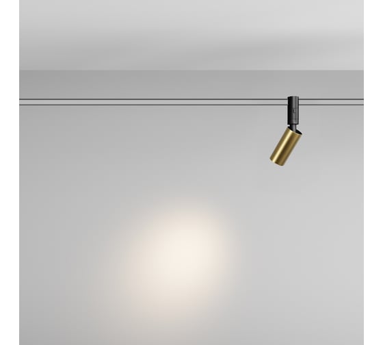 Трековый светильник MAYTONI Focus Led LED 5W Черный и Латунь TR201-1-5W3K-M-BBS