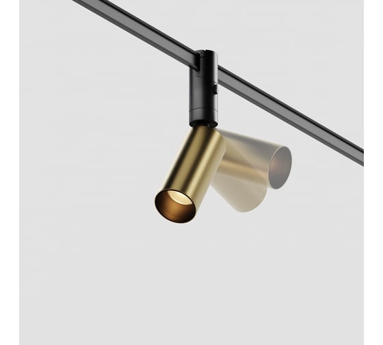 Трековый светильник MAYTONI Focus Led LED 5W Черный и Латунь TR201-1-5W3K-M-BBS