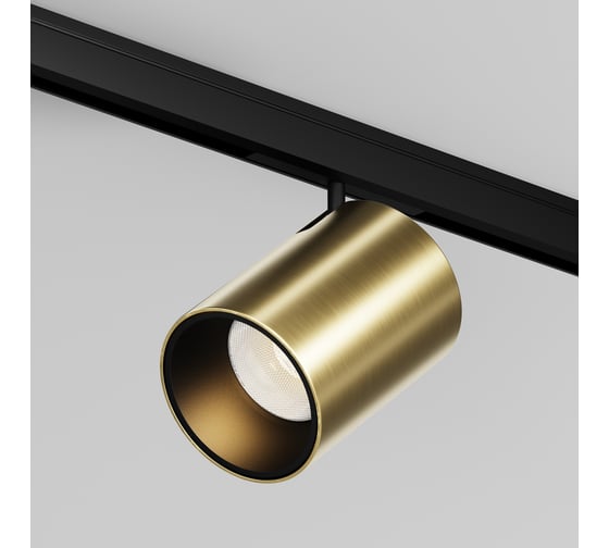 Трековый светильник MAYTONI Focus Led LED 9W Черный и Латунь TR187-1-9W2.7K-M-BBS