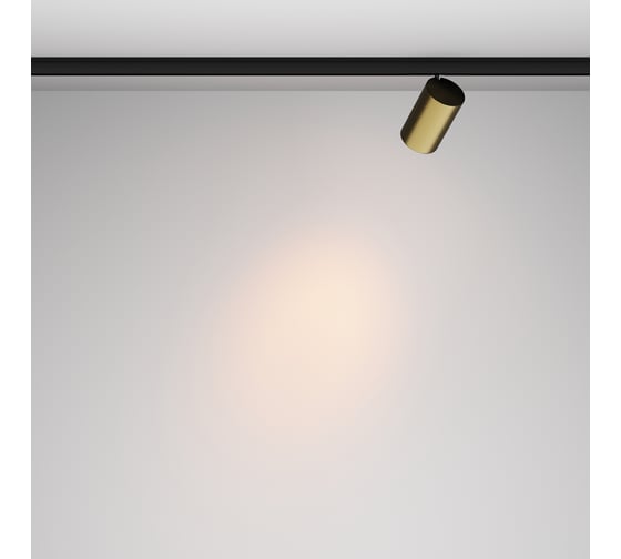 Трековый светильник MAYTONI Focus Led LED 9W Черный и Латунь TR187-1-9W2.7K-M-BBS