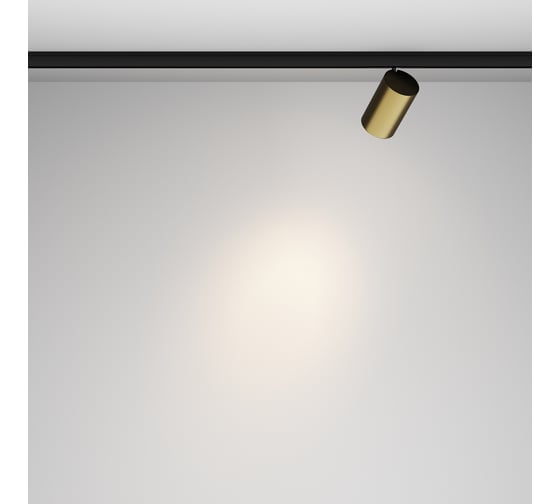 Трековый светильник MAYTONI Focus Led LED 9W Черный и Латунь TR187-1-9W4K-M-BBS