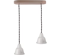 Светильник Bironi Кампана, на витом проводе (цвет графит), 2 плафона, белый 713/10 BS1-12-0101/713/10