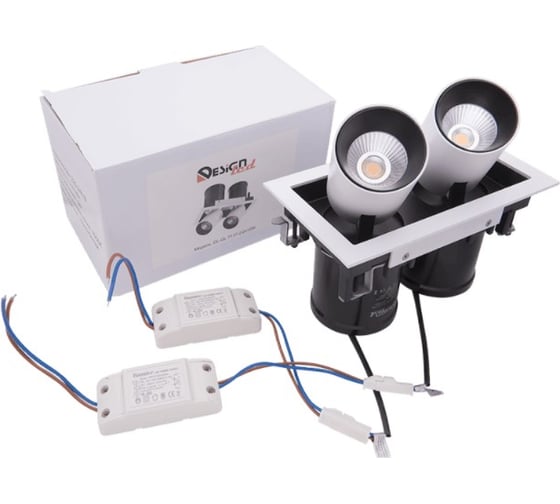 Встраиваемый светодиодный светильник DesignLed LED GL, 7117-2/12W, двойной, 12W, 4000K SPL-SQ2-12-NW 00-00002787