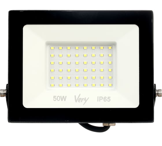 Прожектор светодиодный Very 50Вт, IP65 6500K, черный, (шт.) 89-0-655