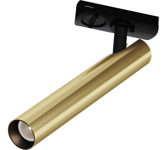 Трековый светильник MAYTONI Focus T LED 6W Черный и Латунь TR141-1-6W3K-M-BS