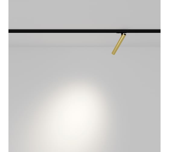 Трековый светильник MAYTONI Focus T LED 6W Черный и Латунь TR141-1-6W3K-M-BS