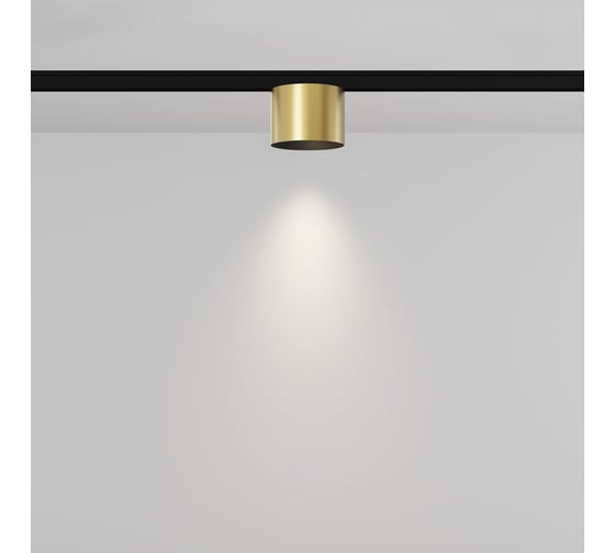 Трековый светильник MAYTONI Alfa S LED 5W Черный и Латунь TR188-1-5W4K-M-BBS