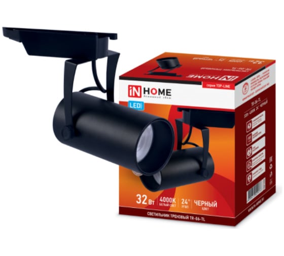 Трековый светодиодный светильник IN HOME серии TOP-LINE TR-06-TL, 32Вт, 4000К, 3200Лм, IP40, 24 градуса 4690612029276