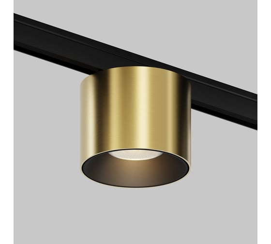 Трековый светильник MAYTONI Alfa S LED 5W Черный и Латунь TR188-1-5W3K-M-BBS 1