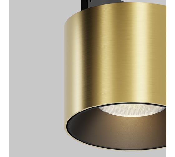Трековый светильник MAYTONI Alfa S LED 5W Черный и Латунь TR188-1-5W3K-M-BBS