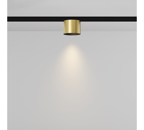 Трековый светильник MAYTONI Alfa S LED 5W Черный и Латунь TR188-1-5W3K-M-BBS