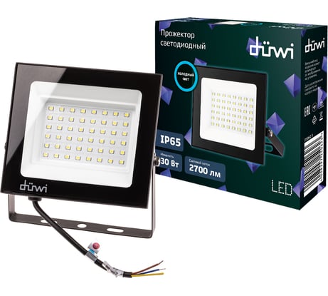 Светодиодный прожектор duwi СДО-30М, 30W, 6500К, 25062 3