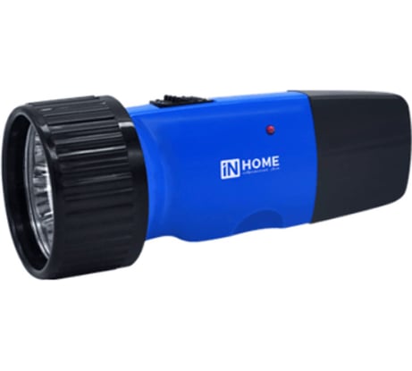 Аккумуляторный ручной фонарь IN HOME MLA 01-C 5LED 120Lm, 6ч, 2 режима, зарядное устройство 230В, синий 4690612031743
