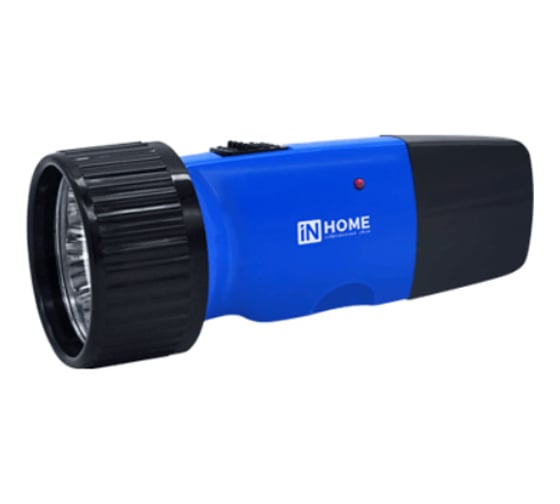 Аккумуляторный ручной фонарь IN HOME MLA 01-C 5LED 120Lm, 6ч, 2 режима, зарядное устройство 230В, синий 4690612031743