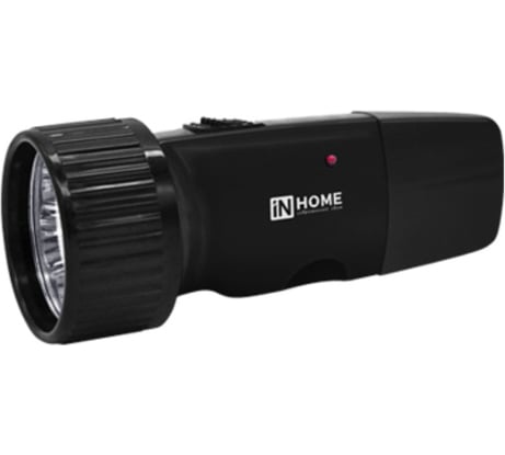 Аккумуляторный ручной фонарь IN HOME MLA 01-B 5LED 120Lm, 6ч, 2 режима, зарядное устройство 230В, черный 4690612031736