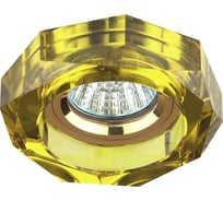 Декоративный светильник ЭРА DK6 GD/YL стекло, объемный многогранник, MR16,12V/220V C0045752