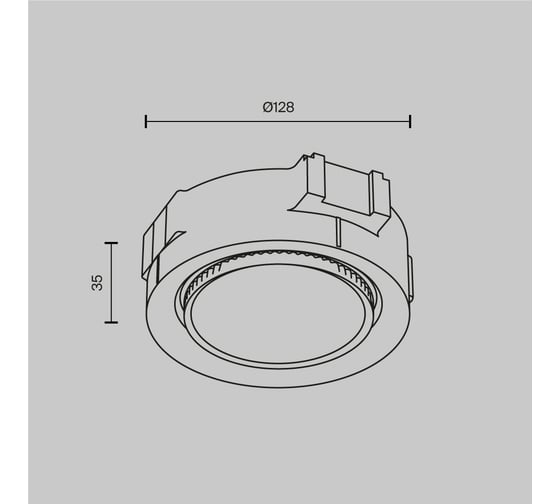 Встраиваемый светильник MAYTONI Intro 1хGX53x12W Черный DL019-GX53-B