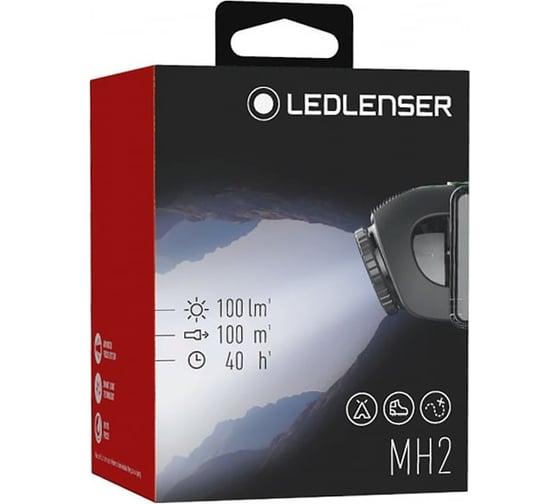 Светодиодный налобный фонарь LED Lenser MH2, черный, 100 лм, 3-AAA 501511