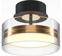 Потолочный светильник MAYTONI Dress code LED 18W Черный и Латунь MOD348CL-L18BBS3K