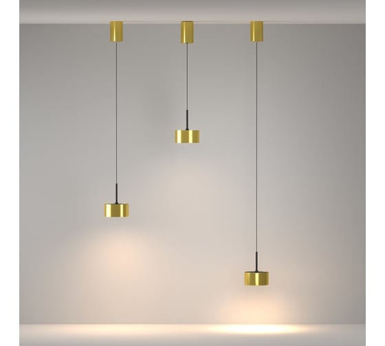 Подвесной светильник MAYTONI Glare LED 12W Латунь P102PL-12W3K-BS