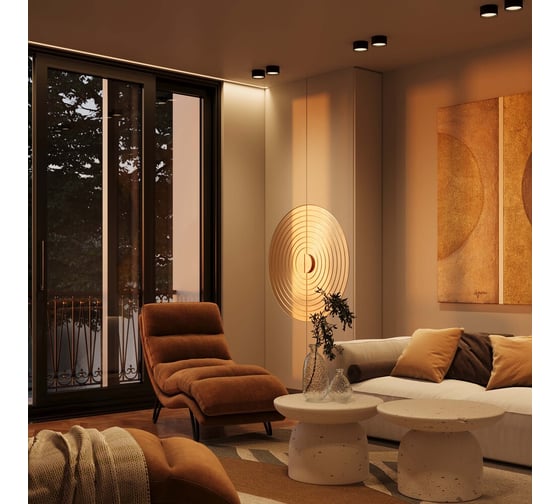 Потолочный светильник MAYTONI Glare LED 12W Черный C091CL-12W4K-B