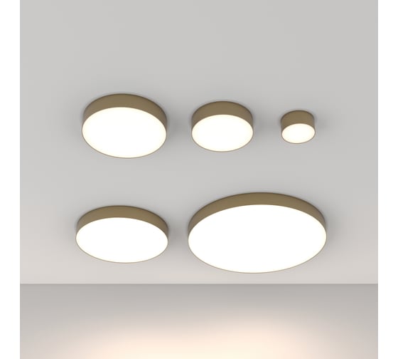 Потолочный светильник MAYTONI Zon LED 90W Матовое Золото C032CL-90W4K-RD-MG