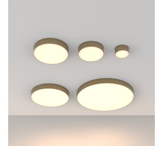 Потолочный светильник MAYTONI Zon LED 90W Матовое Золото C032CL-90W3K-RD-MG