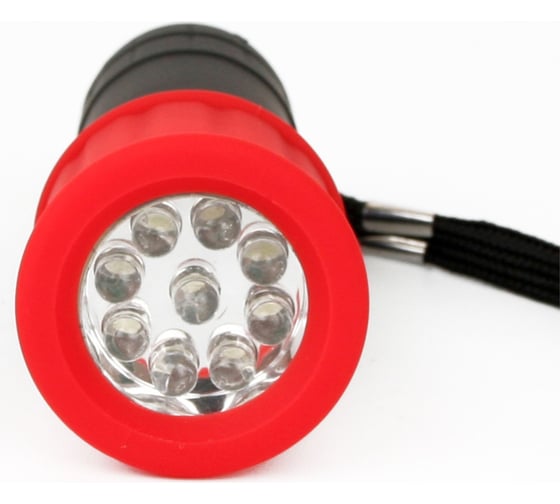 Фонарь Ultraflash LED15001-A (3XR03 светофор, красный с черным, 9 LED, пластик, блистер) 10479