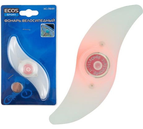 Велосипедный фонарь Ecos XC-784R, микс в транспортной упаковке 2 красный 2 синий 002141