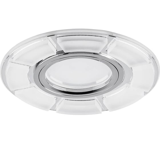 Встраиваемый светильник FERON CD993 15LEDх2835SMD 4000K, MR16 50W G5.3, белый матовый, хром 40507