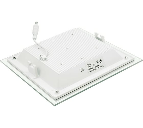 Встраиваемый светильник SWG P-S200-18-NW, 18Вт, 4000-4500К квадрат, стеклянная панель 00-00001810