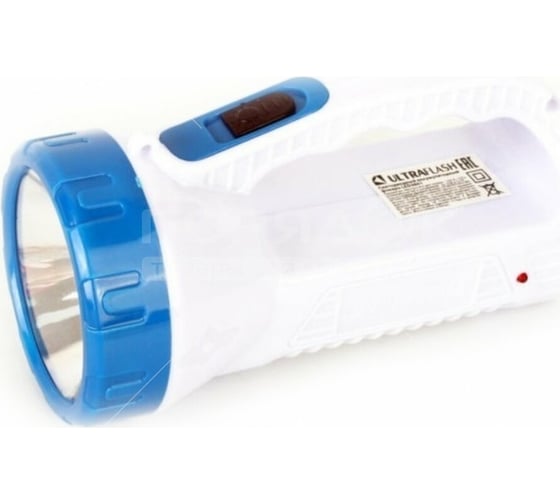 Светодиодный фонарь Ultraflash LED3861 220В, белый, 1Вт LED +12SMD LED, 2 режима, SLA, 14256