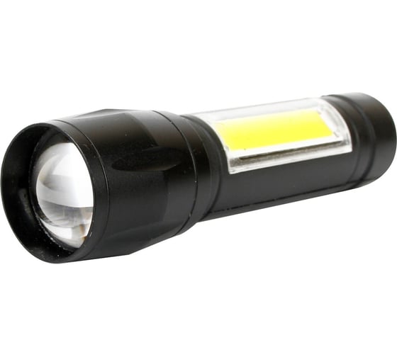 Светодиодный фонарь Ultraflash E1337 3,7В, черный, XPE + COB LED, 3 Ватт, 3 режима, бокс 14269