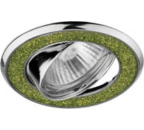 Декоративный светильник ЭРА DK18 CH/SH CY, круглый, со стеклянной крошкой C0043762