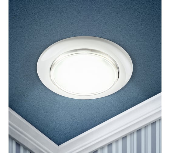Светильник ЭРА KL35 SB/1 под лампу Gx53, 220V, 13W, белый, Б0048944