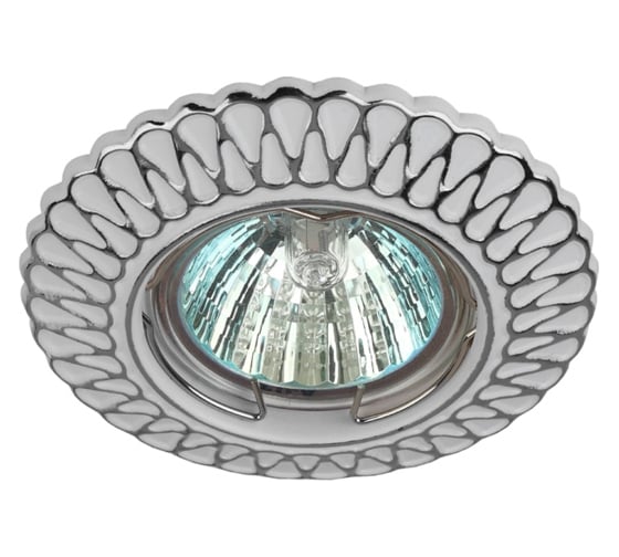 Светильник ЭРА ST4 CH/WH/1 штампованный, MR16, 12V/220V, 50W, белый/хром, 100/2800 Б0046900