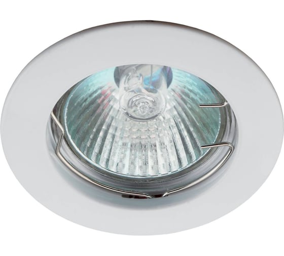 Светильник ЭРА KL1 WH /1 литой простой MR16,12V, 50W белый Б0048968 1