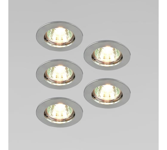 Светильник встраиваемый Elektrostandard хром 863 MR16 хром (комплект 5 шт) a069527
