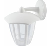 Садово-парковый светильник ЭРА 6 граней, белый, настенный, вниз Б0051198