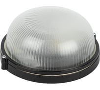 Светильник ЭРА НБП 0360001 Акватермо алюминий/стекло IP54 E27 max 60Вт D176 круг черный Б0063905