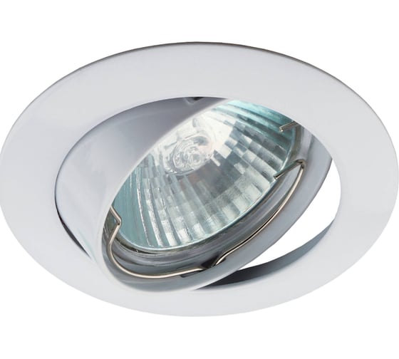 Светильник ЭРА KL1A WH /1 литой поворотный MR16,12V/220V, 50W белый 100/2100 Б0048970 1