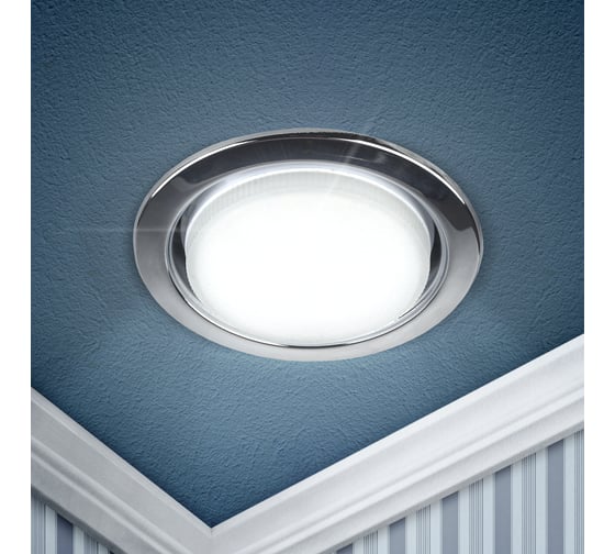 Светильник ЭРА под лампу KL35 CH /1 к Gx53, 220V, 13W, хром Б0048946