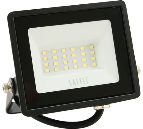 Светодиодный прожектор SAFFIT SFL01-50 IP65 50W 6500K черный, 55263