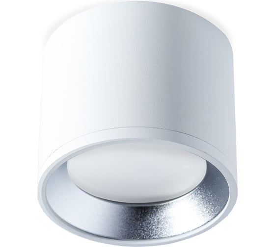 Светильник Smartbuy TS2005 96x80 мм накладной под лампу GX53, белый-серебро SBL-TS2005-GX53-ws