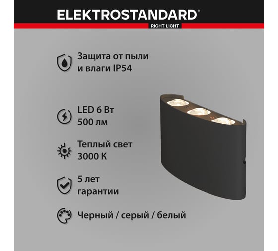 Садово-парковый светильник Elektrostandard 1551 TECHNO LED со светодиодами TWINKY T черный a049671