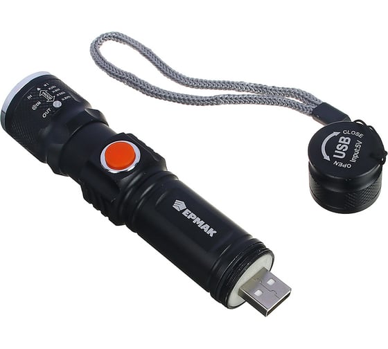 Фонарь ЕРМАК 1 XPE LED 4 режима, пластик, металл 224-015